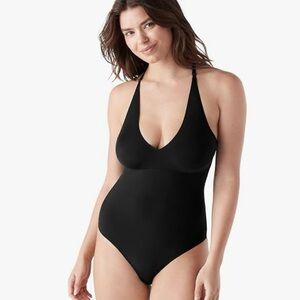 True and Co Black Racerback Bodysuit